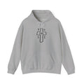 Christian Cross 'P O S I T I V E' Minimalist Hoodie — Positive Faith Graphic Sweatshirt